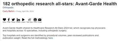 Becker's Spine — Top 1% Academic Orthopaedic Surgeons