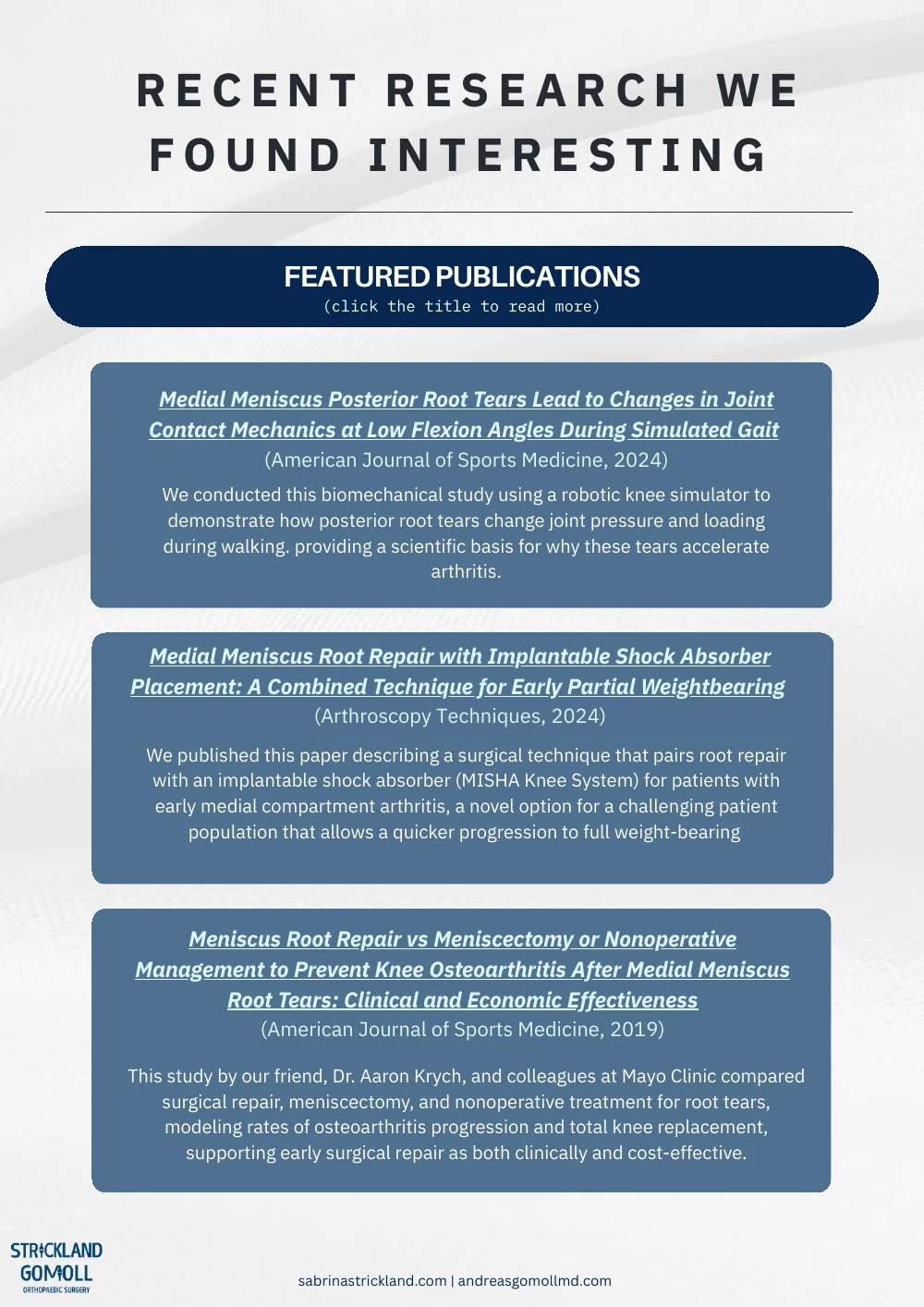 Strickland Gomoll Orthopaedic Surgery Newsletter, Volume 2 — page 4